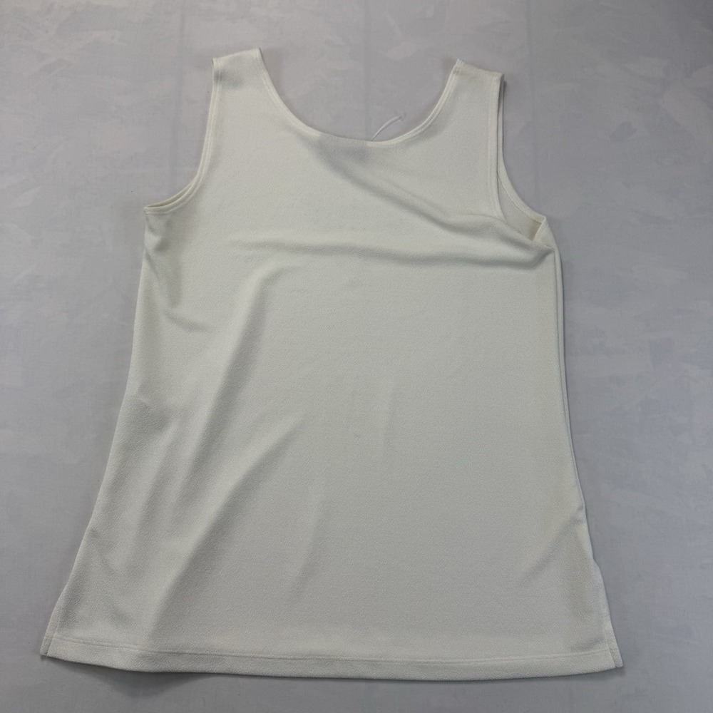 Easywear by Chico's Women's Size 1 Medium White Rhinestone Sleeveless Tank Top - Picture 6 of 6